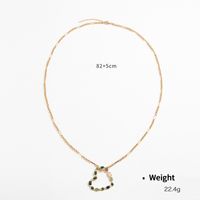 Wholesale Jewelry Simple Style Streetwear Geometric Semi-Precious Stone Iron Alloy Iron Plating Pendant Necklace sku image 4