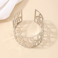 IG Style Exaggerated Cool Style Solid Color Notes Alloy Hollow Out Women's Bangle main image 7