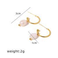 1 Pair Simple Style Classic Style Solid Color Patchwork Plating Titanium Steel 18K Gold Plated Drop Earrings sku image 1