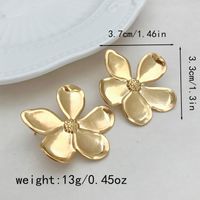 1 Pair Fairy Style Sweet Korean Style Round Flower Lotus Leaf HD-18918 Inlay 304 Stainless Steel Rhinestones Gold Plated Ear Studs sku image 4