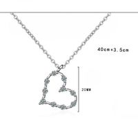 Kupfer Süss Einfacher Stil Inlay Herzform Zirkon Halskette Mit Anhänger main image 2