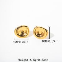 1 Paar Lässig Einfacher Stil Geometrisch Überzug Edelstahl 304 Vergoldet Ohrstecker sku image 1