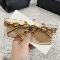 Glam Simple Style Color Block Pc Square Chain Full Frame Women's Sunglasses main image 4