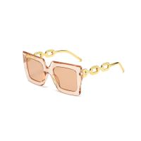 Glam Simple Style Color Block Pc Square Chain Full Frame Women's Sunglasses main image 7