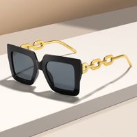 Glam Simple Style Color Block Pc Square Chain Full Frame Women's Sunglasses main image 2