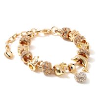 Simple Style Classic Style Dolphin Alloy Plating Inlay Zircon Gold Plated Women's Bracelets sku image 1