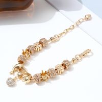 Simple Style Classic Style Dolphin Alloy Plating Inlay Zircon Gold Plated Women's Bracelets main image 3