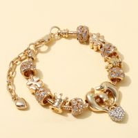 Simple Style Classic Style Dolphin Alloy Plating Inlay Zircon Gold Plated Women's Bracelets main image 1