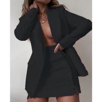 Women's Long Sleeve Blazers British Style Solid Color main image 5