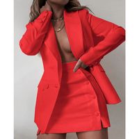 Women's Long Sleeve Blazers British Style Solid Color main image 3