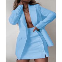 Women's Long Sleeve Blazers British Style Solid Color main image 2