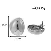 1 Pair IG Style French Style Modern Style Geometric Moon Solid Color 304 Stainless Steel Titanium Steel Drop Earrings Ear Studs main image 6