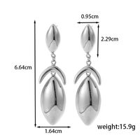 1 Pair IG Style French Style Modern Style Geometric Moon Solid Color 304 Stainless Steel Titanium Steel Drop Earrings Ear Studs main image 4