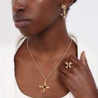 Basic Modern Style Classic Style Cross Alloy Women's Jewelry Set main image 1