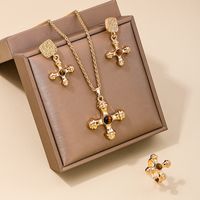 Basic Modern Style Classic Style Cross Alloy Women's Jewelry Set main image 5