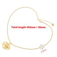 Kupfer 18 Karat Vergoldet Elegant Glam Süß Herzform Halskette Mit Anhänger main image 2