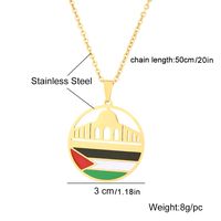 Ethnic Style Flag 201 Stainless Steel 304 Stainless Steel Enamel Plating None 18K Gold Plated Unisex Pendant Necklace main image 3