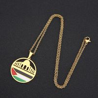 Ethnic Style Flag 201 Stainless Steel 304 Stainless Steel Enamel Plating None 18K Gold Plated Unisex Pendant Necklace main image 7