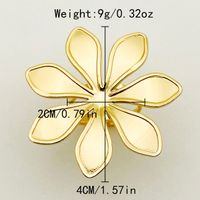 304 Stainless Steel Gold Plated Sweet Simple Style Classic Style Plating Flower Open Rings sku image 1
