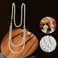 Großhandel Schmuck Elegant Einfacher Stil Runden Künstliche Perle Pulloverkette main image 2