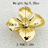 304 Stainless Steel Gold Plated Sweet Simple Style Classic Style Plating Flower Open Rings sku image 4