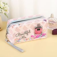 Vacation Letter Pu Leather Square Makeup Bags sku image 3