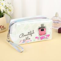Vacation Letter Pu Leather Square Makeup Bags sku image 2