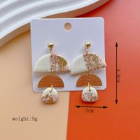 1 Pair IG Style Modern Style Classic Style Irregular Camouflage Plating Alloy Soft Clay Drop Earrings main image 2