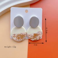 1 Pair IG Style Modern Style Classic Style Irregular Camouflage Plating Alloy Soft Clay Drop Earrings sku image 1