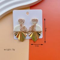 1 Pair IG Style Modern Style Classic Style Irregular Camouflage Plating Alloy Soft Clay Drop Earrings sku image 5