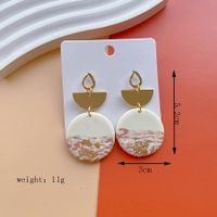 1 Pair IG Style Modern Style Classic Style Irregular Camouflage Plating Alloy Soft Clay Drop Earrings sku image 4