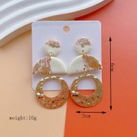1 Pair IG Style Modern Style Classic Style Irregular Camouflage Plating Alloy Soft Clay Drop Earrings sku image 8