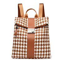 Waterproof Houndstooth School Daily School Backpack sku image 5