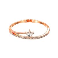 Casual Lady Star Flower Alloy Cloth Plating Inlay Artificial Gemstones Women's Bracelets Bangle sku image 13