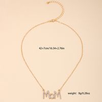 Wholesale Jewelry Basic Modern Style Classic Style Letter Alloy Rhinestones Hollow Out Inlay Pendant Necklace main image 2