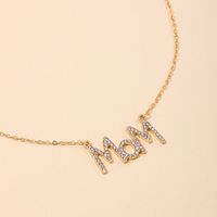 Wholesale Jewelry Basic Modern Style Classic Style Letter Alloy Rhinestones Hollow Out Inlay Pendant Necklace sku image 1