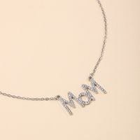 Wholesale Jewelry Basic Modern Style Classic Style Letter Alloy Rhinestones Hollow Out Inlay Pendant Necklace sku image 2