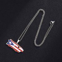 Ethnic Style Modern Style Classic Style Map 201 Stainless Steel 304 Stainless Steel Enamel Plating 18K Gold Plated Unisex Pendant Necklace main image 9