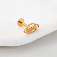 1 Piece Lip Rings Classic Style Deer Titanium Alloy Hollow Out Zircon Gold Plated Lip Rings Ear Cartilage Rings & Studs sku image 5