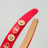 Women's Casual Modern Style Classic Style Devil's Eye Alloy Cloth Inlay Rhinestones Hair Band main image 3