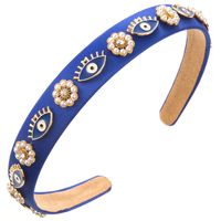 Women's Casual Modern Style Classic Style Devil's Eye Alloy Cloth Inlay Rhinestones Hair Band sku image 3