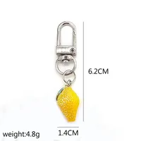 Cute Simple Style Fruit Shrimp Resin Bag Pendant Keychain sku image 1