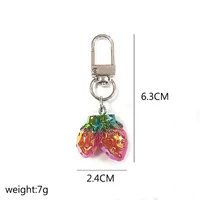 Cute Simple Style Fruit Shrimp Resin Bag Pendant Keychain sku image 3