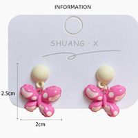 Spring And Summer Dopamine Spot Butterfly Earrings Female Silver Needle Sweet Super Fairy Exquisite Niche Pink Cute Princess Earrings main image 2