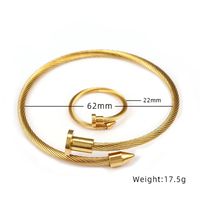 304 Stainless Steel Basic Modern Style Classic Style Irregular Solid Color Rings Bracelets main image 7