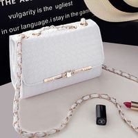 Women's Medium Pu Leather Solid Color Lingge Vintage Style Streetwear Square Flip Cover Crossbody Bag main image 5