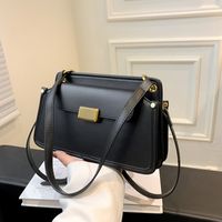 Women's Medium Pu Leather Solid Color Vintage Style Classic Style Flip Cover Underarm Bag main image 8