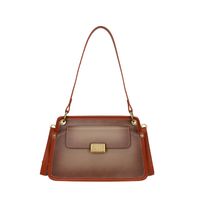 Mujeres Medio Cuero Sintético Color Sólido Estilo Vintage Estilo Clásico Gire La Tapa Bolsa Para Las Axilas sku image 1