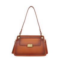 Women's Medium Pu Leather Solid Color Vintage Style Classic Style Flip Cover Underarm Bag sku image 2