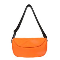 Women's Medium Nylon Solid Color Basic Classic Style Flip Cover Crossbody Bag sku image 4